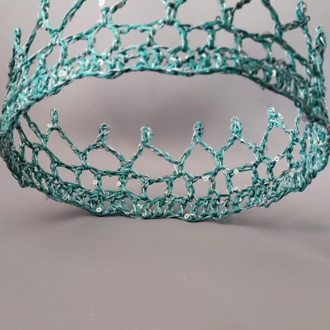 Teal/Silver 6" Crown