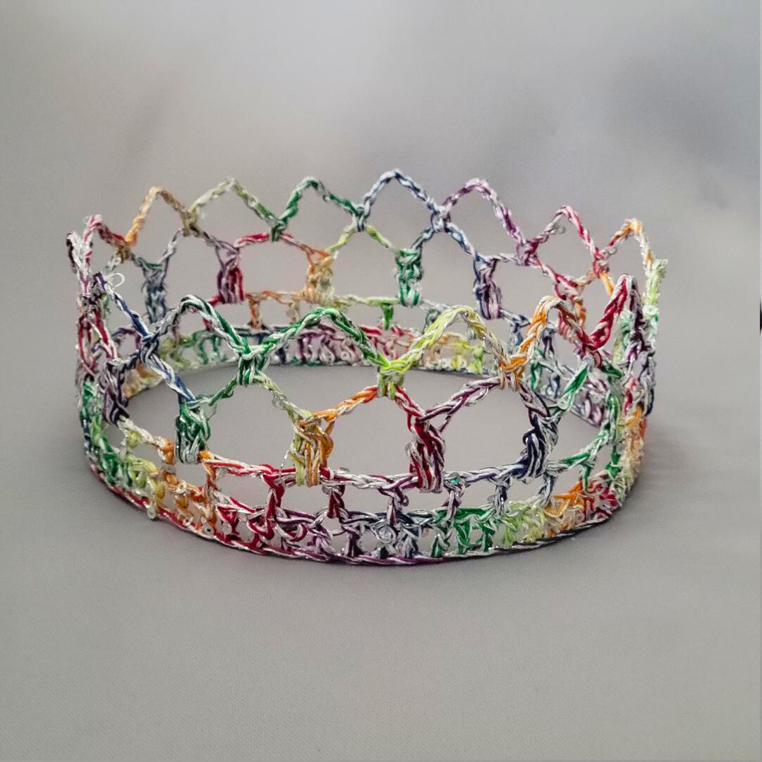 Rainbow/White/Silver Crown