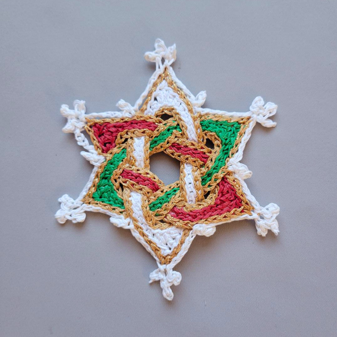 Celtic Star - White/Red/Gold