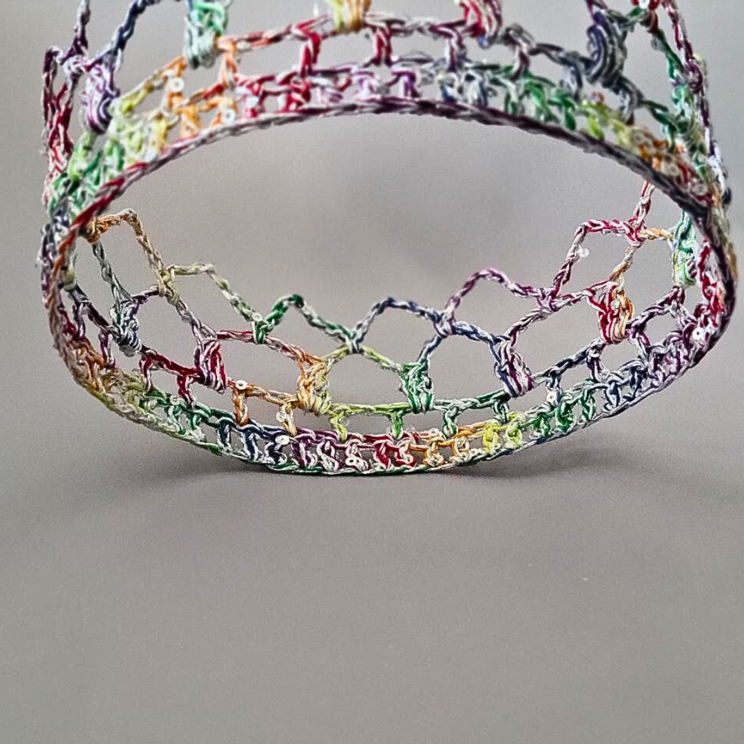 Rainbow/White/Silver Crown