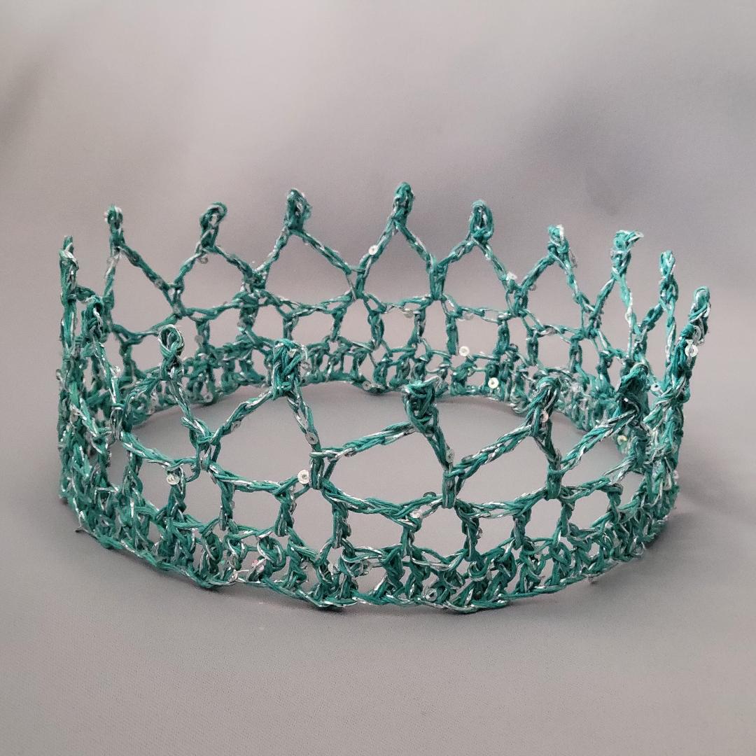 Teal/Silver 6" Crown