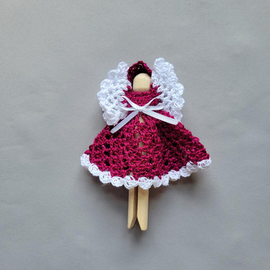 Raspberry Pie Clothespin Angel