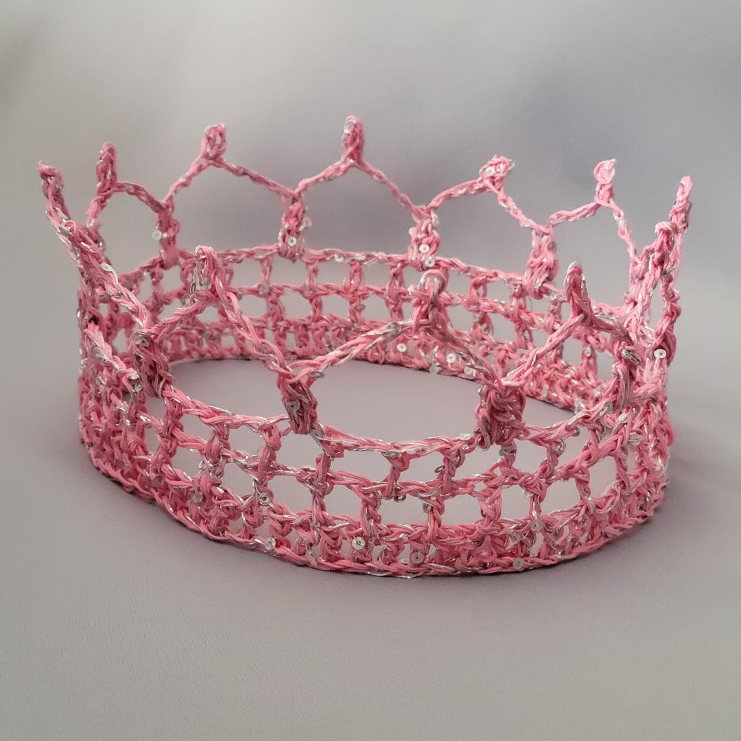 Dark Pink/Silver 6" Crown