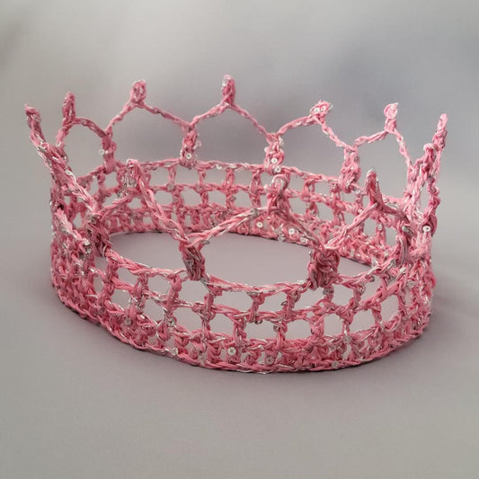 Dark Pink/Silver 6" Crown
