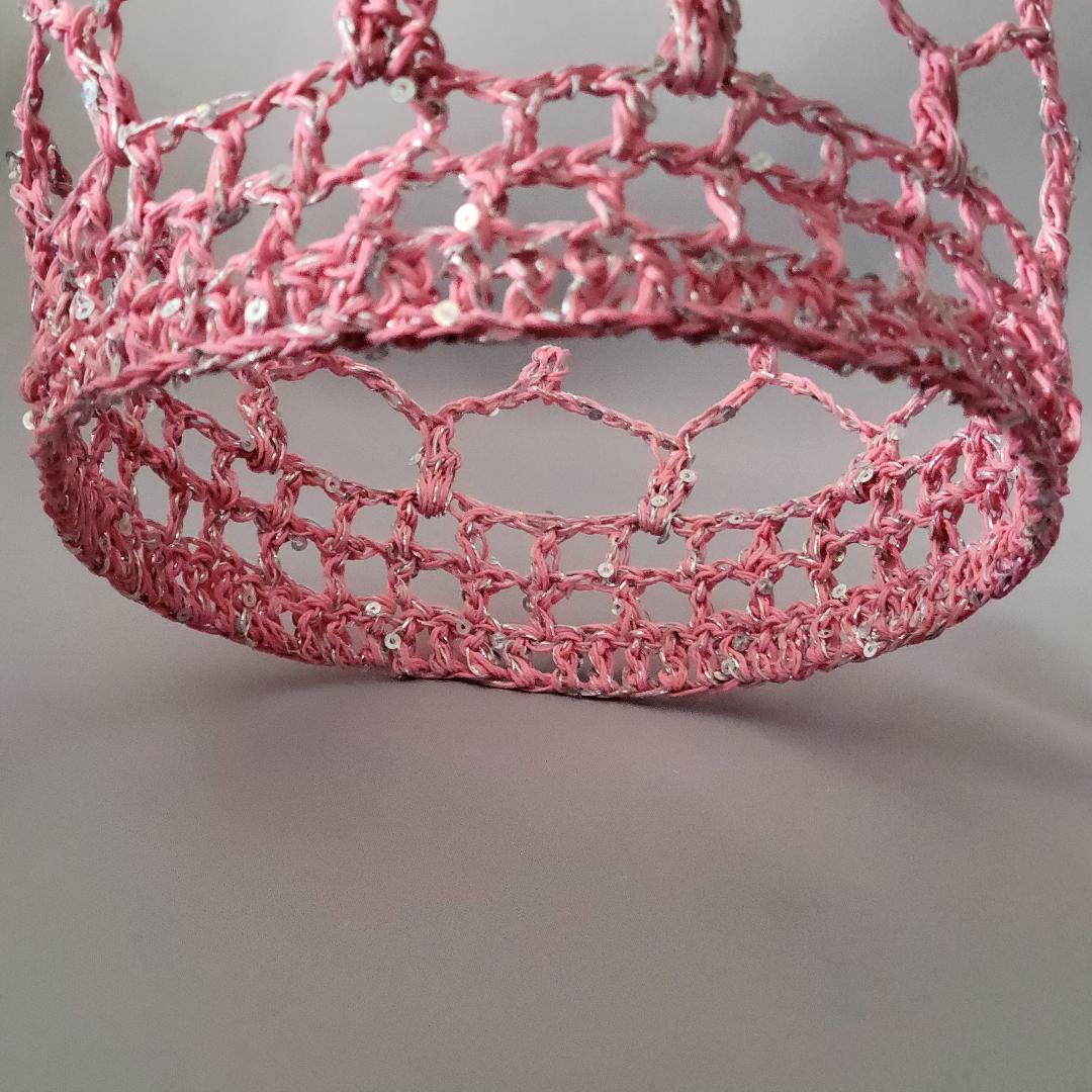 Dark Pink/Silver 6" Crown